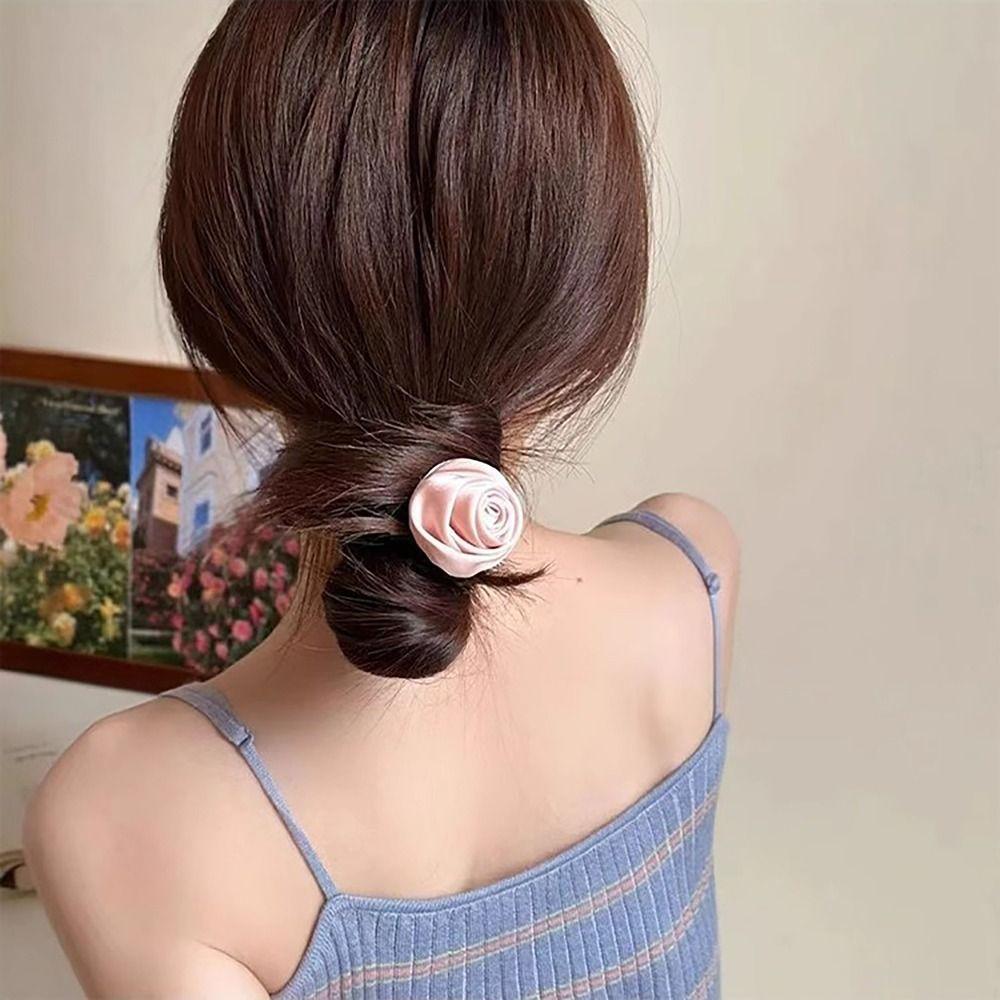 Sweet Rose Hair Tie High Resilience Hair Accessories Hair Ring Headdress Elastic Hair Bands Women
