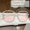 New Style Gradient Pink Lens Myopia Eyeglasses Finished Nearsighted Glasses For Women Men Blue Light Blocking Optical Eyewear