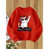 European sizes Kids' Round Neck Sweatshirt with Fashionable Print, a Versatile Top