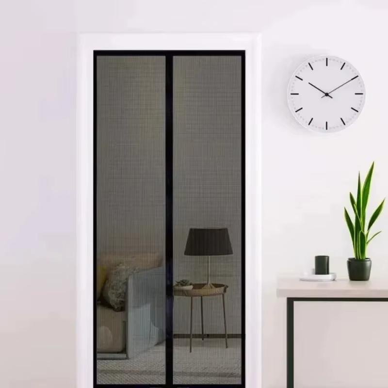 

Anti-Mosquito And Fly Door Curtain Magnetic Door Curtain Automatic Closing Screen Window Suitable For Kitchen living Room 80x210cm чорний