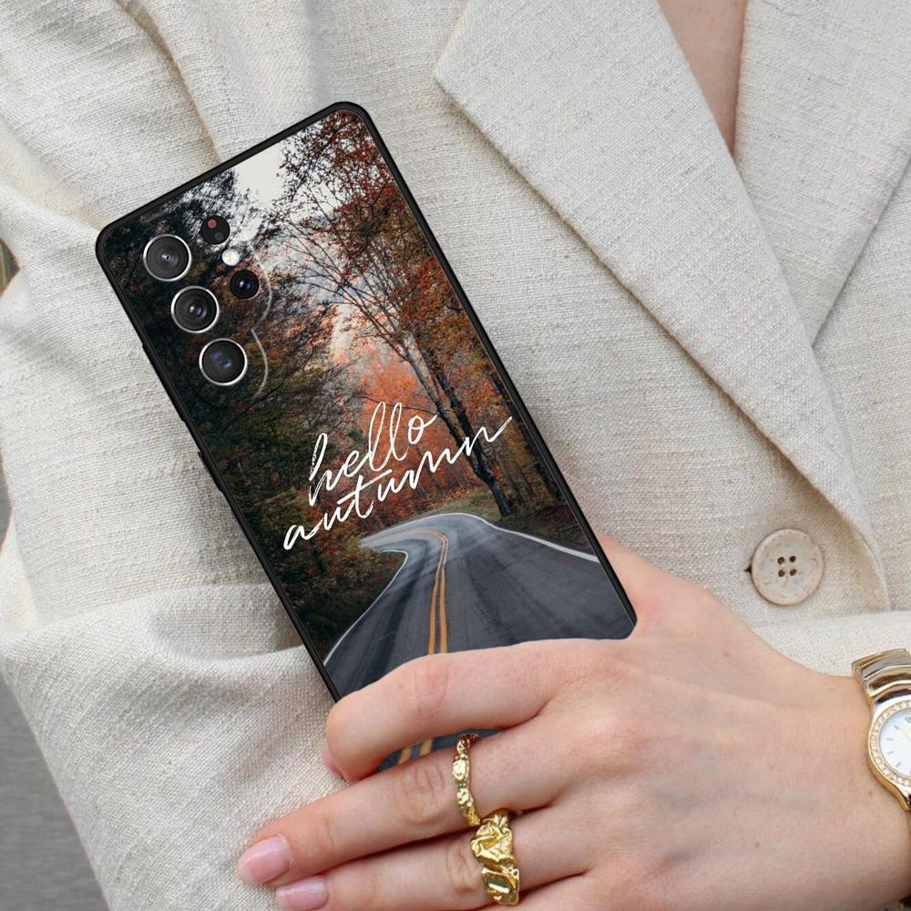 Autumn Spring Season Leaves Cell Phone Case for Samsung Galaxy S26 Ultra S25 S24 S23 S22 S21 S20 Note10 Cover