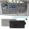 Car Sun Visor Multifunctional Organizer-PU Leather Glasses,Zipper Ticket/Business Card/ID Pouch No View Blocking For SUVs/T W5U0