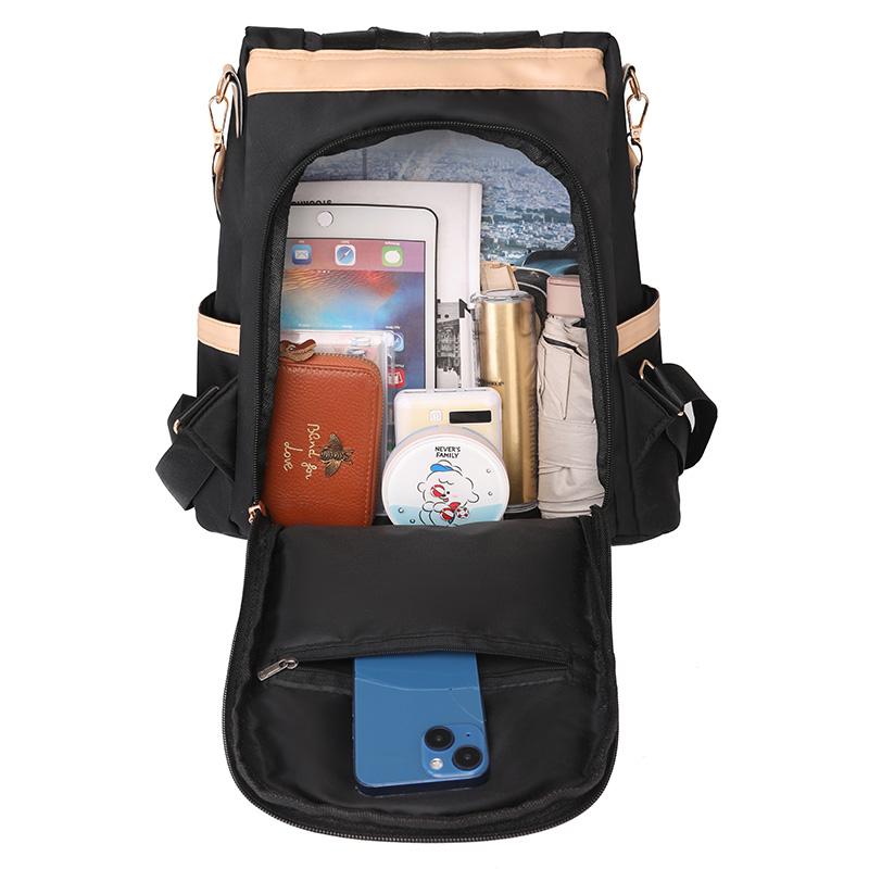 Color Collision Design Shoulders/Handheld Lightweight Nylon with Adjustable Straps for Daily Use Unisex Fashion Backpack