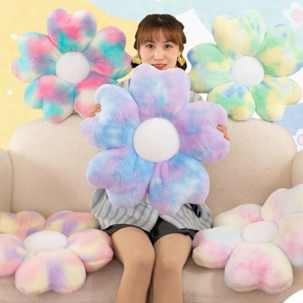 Sofa Cushions Colorful Flower Pillow Soft Fluffy Petals Seat Cushion Hip Protective Cherry Blossom Mat For Home Office Bedroom