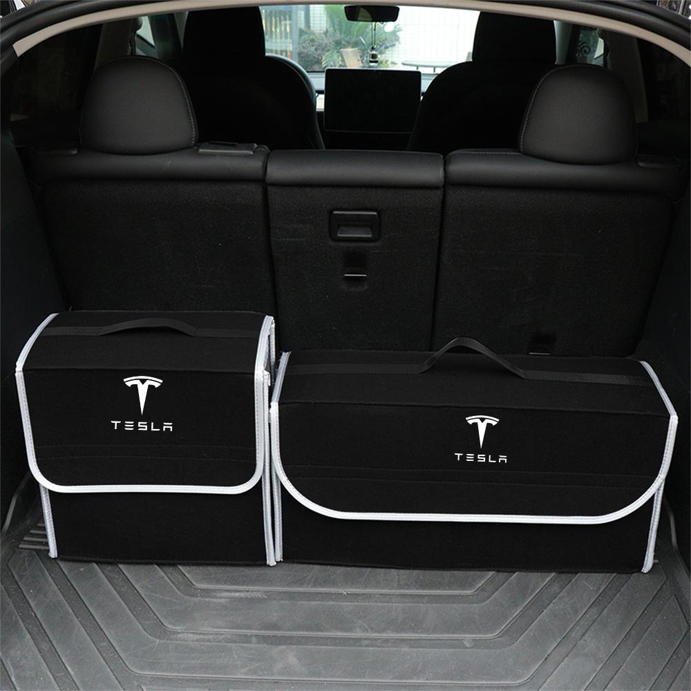 GQNBY1 Car Sundries Storage Box Trunk Folding Organizer Bag Tool Case For Tesla Model 3 Model S X Model Y Cybertruck Roadster SpaceX