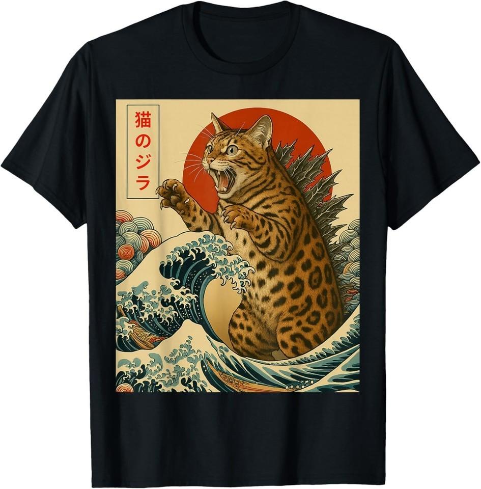 Catzilla Bengal Cat Japanese Art Funny Gifts Men Women youth T-Shirt M