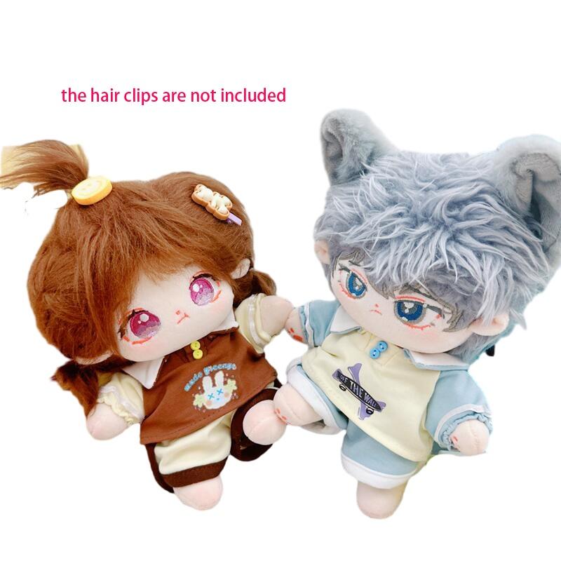 20cm Cotton Doll Plush Toy With Two Sets Of Clothes Keep Warm Shortcut Sweatshirt And Pants