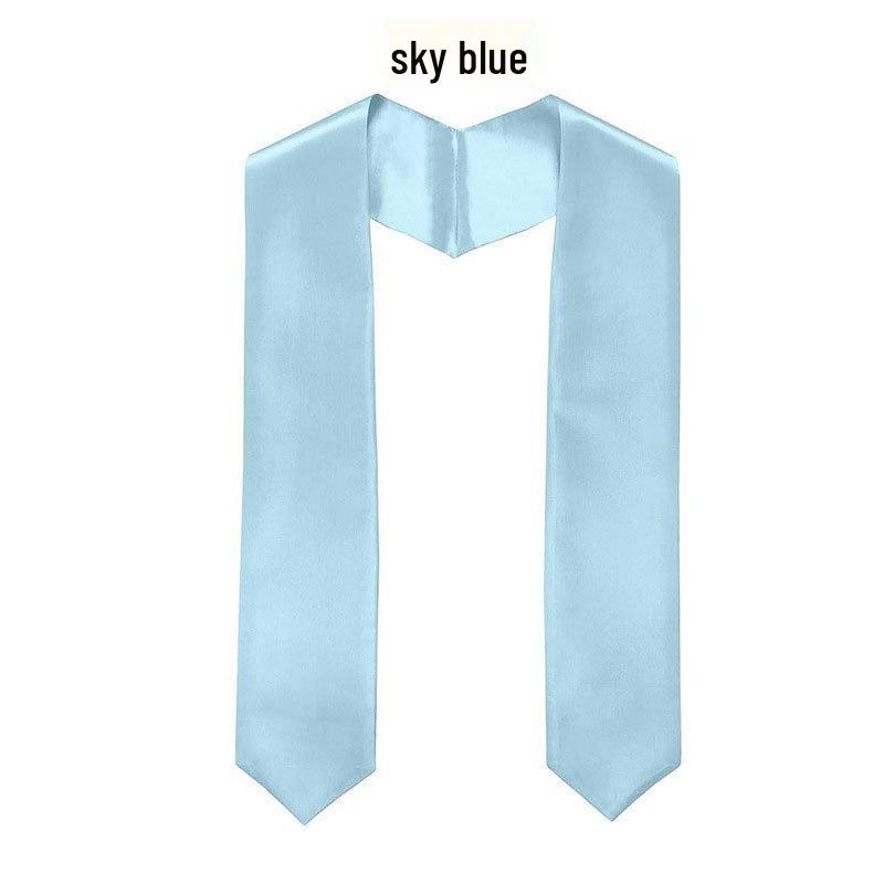 Graduation Satin Honor Sash with Logo - European & American Bachelor Gown Accessory