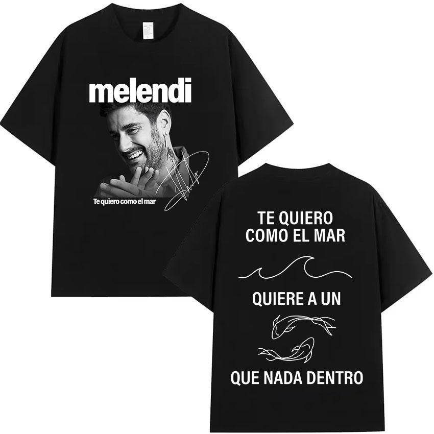 

Rapper Melendi Tour Album Graphic T Shirt Men s Retro High Quality Cotton T-shirts Hip Hop Clothing Oversized T-shirt Streetwear 4XL