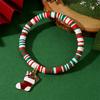 Christmas Polymer Clay Bracelet For Women Christmas Tree Gloves Walking Stick Pendant Bracelets Party New Year Festival Jewelry