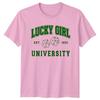 Lucky Girl University Est 1631 St Patricks Day Holiday Unisex Unisex Graphic Tee