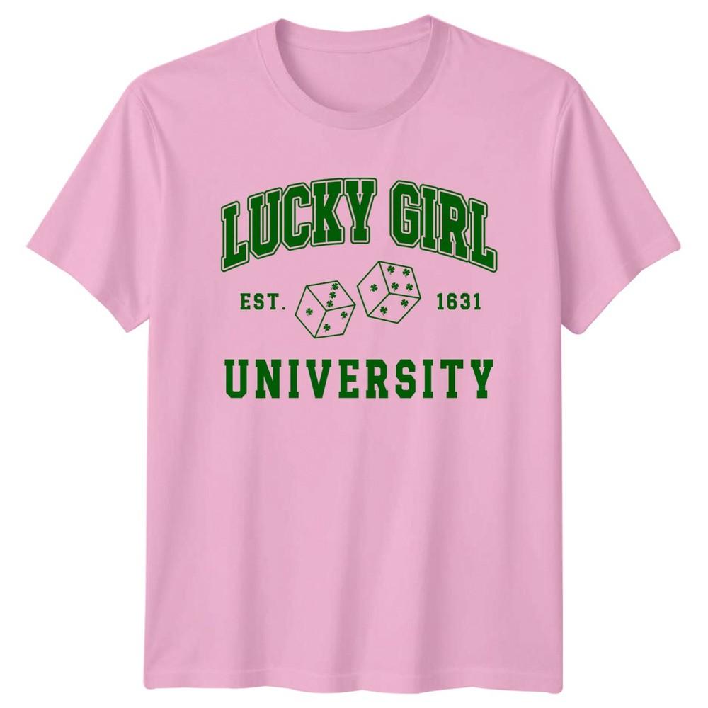 Lucky Girl University Est 1631 St Patricks Day Holiday Unisex Unisex Graphic Tee