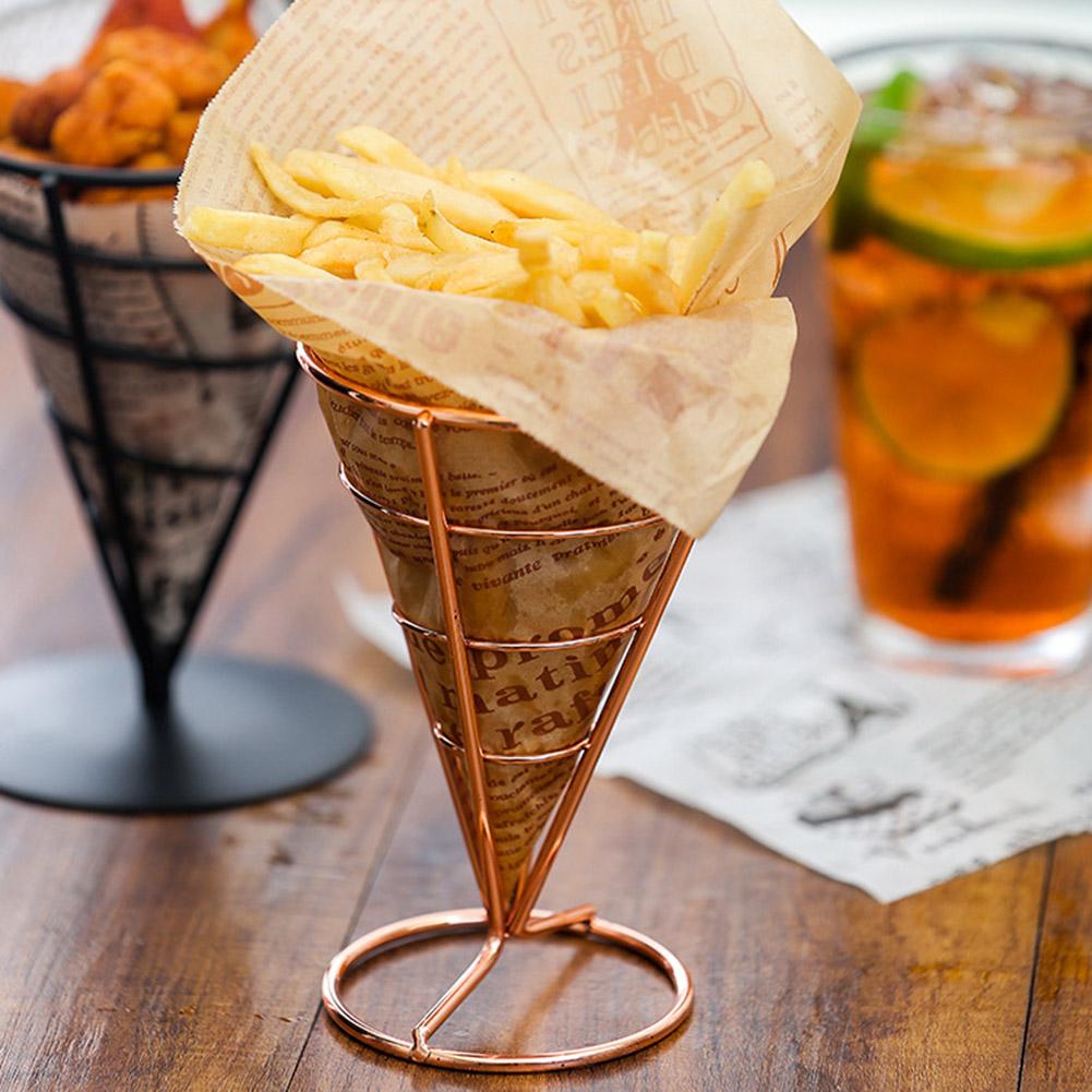 Chip Stand Holder French Fries Rack Cone Basket Restaurant Basket Snack Bracket
