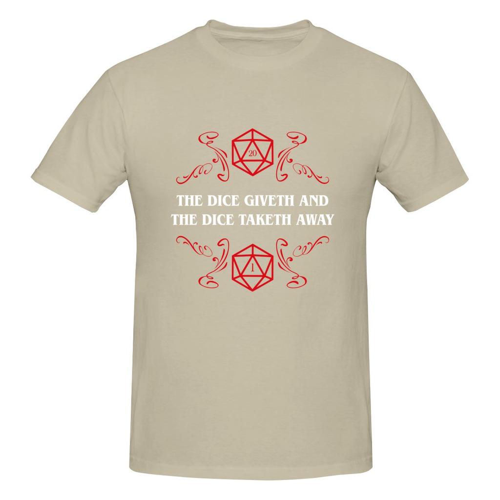 The Dice Giveth And Taketh Away  Narrator Standard Shoulder Tshirt Niche Street Style Atmosphere Tee