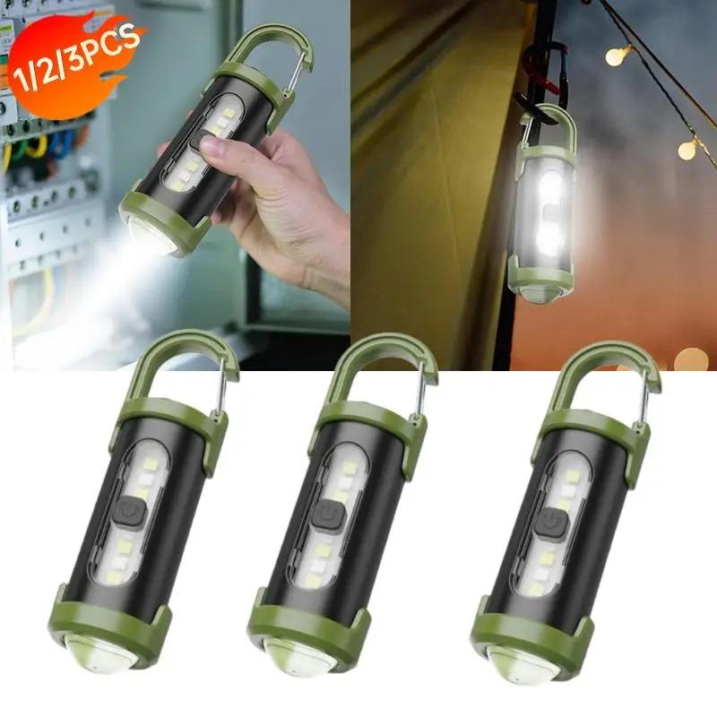 Rechargeable Keychain Flashlights,EDC COB Work Light Torch Ultra Bright Flashlight,Portable Lantern For Searching Hiking