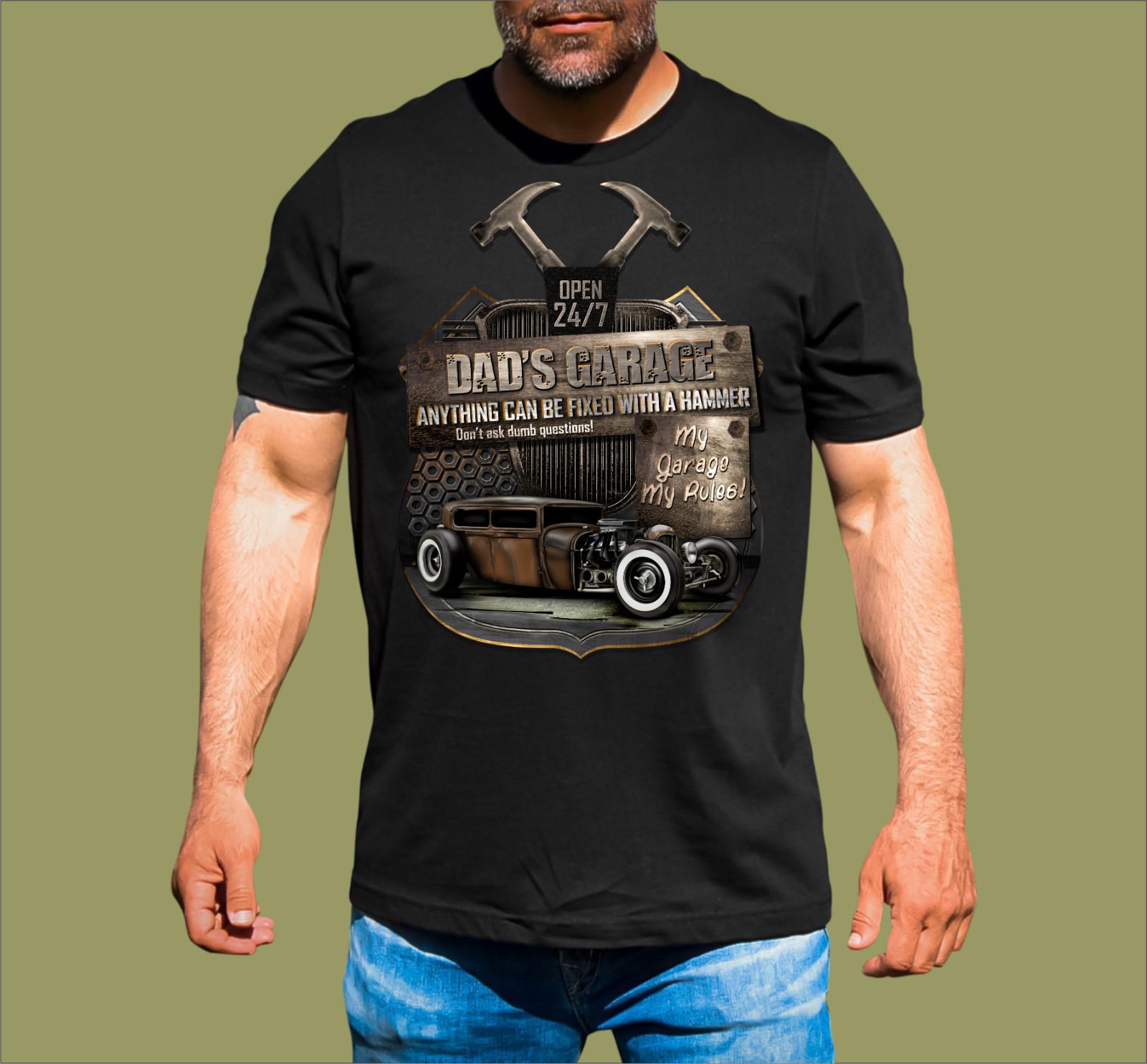 DADS GARAGE RAT ROD HOT ROD T-SHIRT S