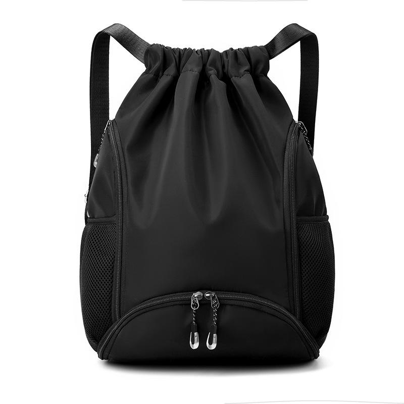 Drawstring Basketball Bag Student Basketball Bag Training Bag Large Capacity Multifunctional Backpack Sports Fitness Storage Bag 24L чёрный