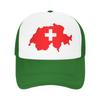Cappellini da Baseball a Rete con Mappa e Bandiera Svizzera Svizzera Unisex Donna Sportivi Cappelli Parasole Regolabili Estivi Cappellino Trucker