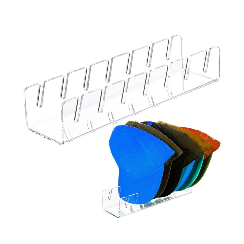 2pcs Baseball Hat Storage Rack Well Organization Acrylic Baseball   Display Stand for 7pcs   Each Rack