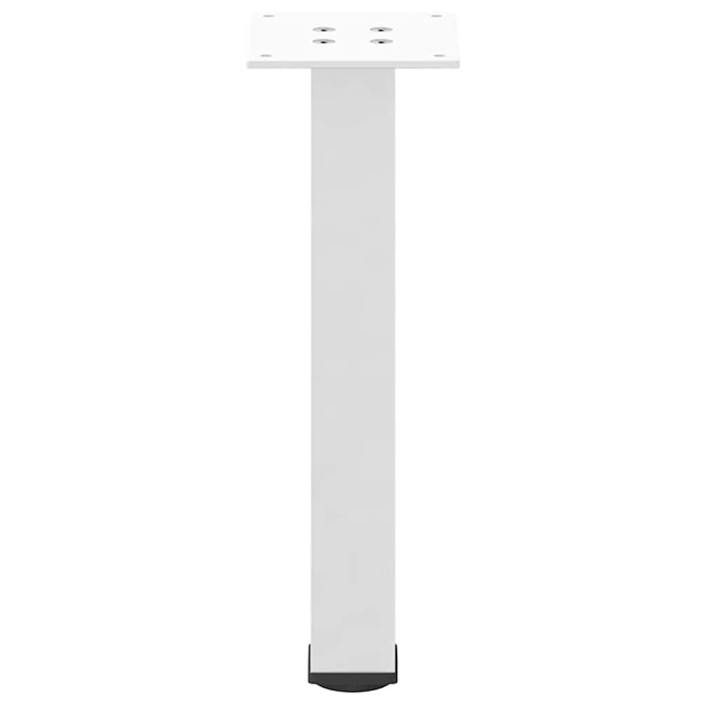 Vidaxl Nogi Do Stolika Kawowego, 4 Szt., Biale, 42-44 Cm, Stal