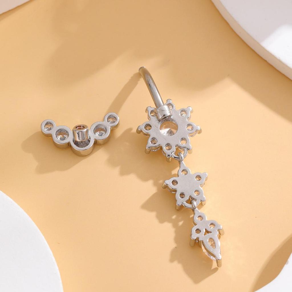 23 Zircon Belly Button Ring - Body Piercing Jewelry