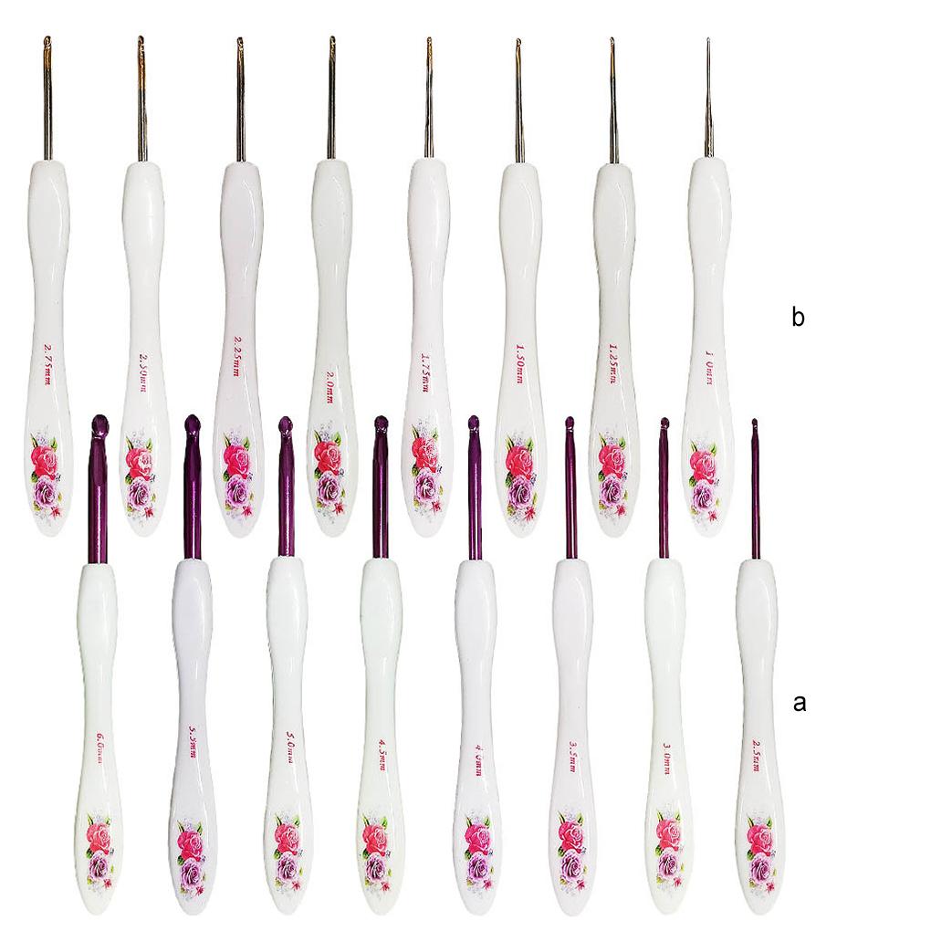 8 Pieces Crochet Hooks Set DIY Braid Craft Single-head Sewing Supplies Household Accessory Printing Weaving Tools for Bag Use