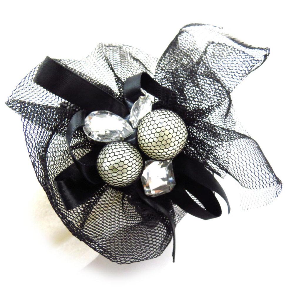 Les Trésors De Lily [J6931] - Black 'Scarlett' Designer Bracelet