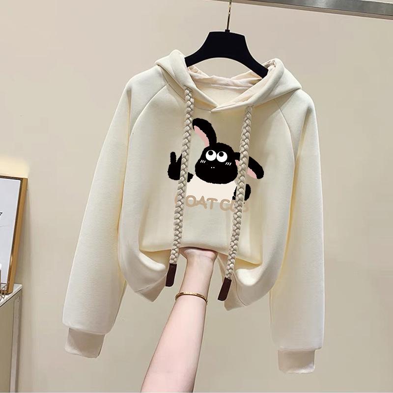 Women's Fleece-Lined Hooded Sweatshirt - New 2024 Petite Winter Dopamine Style