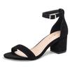 Frühling 2026 Sandalen mit klobigem Absatz und offenen Zehen - Europäisch-Amerikanischer Stil mit einzelnem Riemen und Schnalle