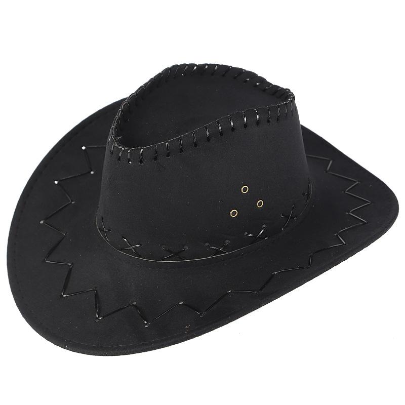 Western Cowboy Hat Suede Outdoor Visor Men S Riding Hat Women S Pink Jazz Cowboy Big Brim Cowboy Hat Sombrero Hombre 56-58cm
