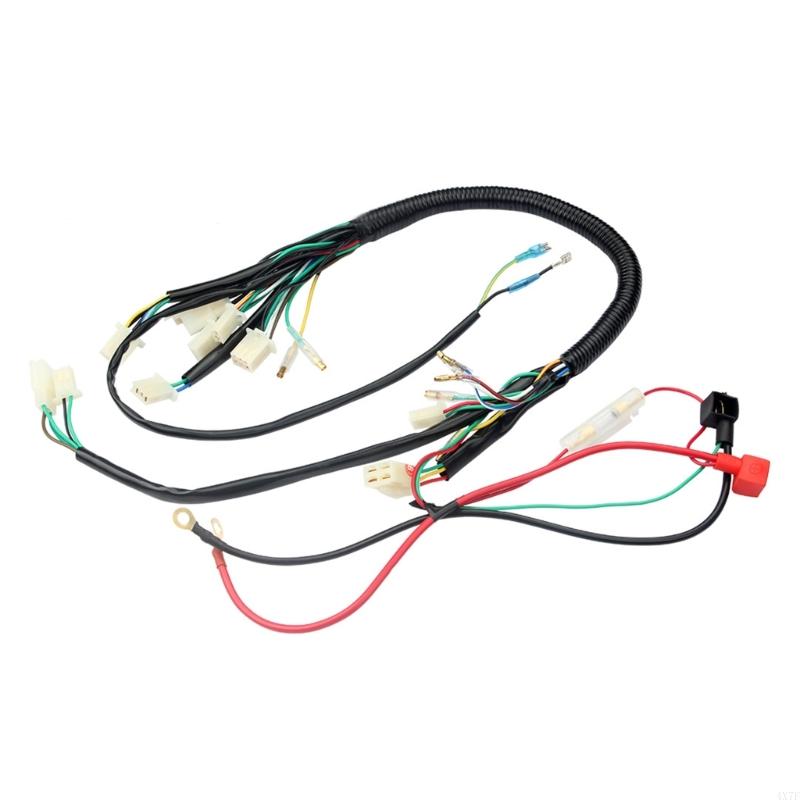 4X7F Full Electric Wiring Harness for 50cc 70cc 90cc 110cc 125cc Pit Dirt Bikes ATV