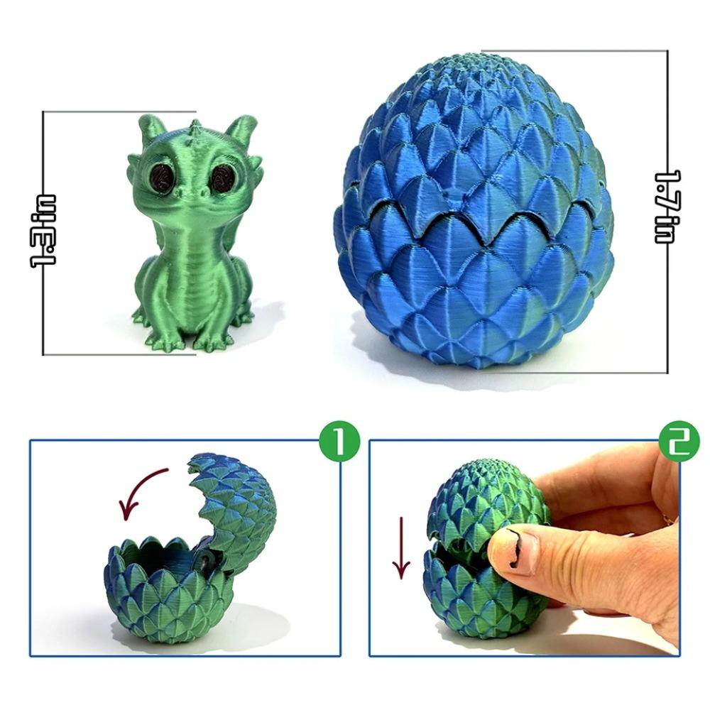 Œufs de Dragon Imprimés en 3D avec Mini Dragons Jouets Surprise Faveurs d'Anniversaire pour Enfants Décoration Cadeau de Noël Ornement pour Enfants
