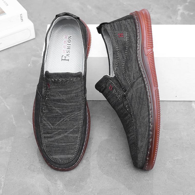 Cloth shoes men's spring and autumn breathable linen soft sole beef tendon sole casual shoes non-slip comfortable dad shoes