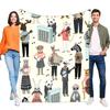Whimsical Cartoon Animal Orchestra Flannel Blanket Throw Soft Cozy Lightweight for Bed Sofa Couch Living Room Decor Kids Adults