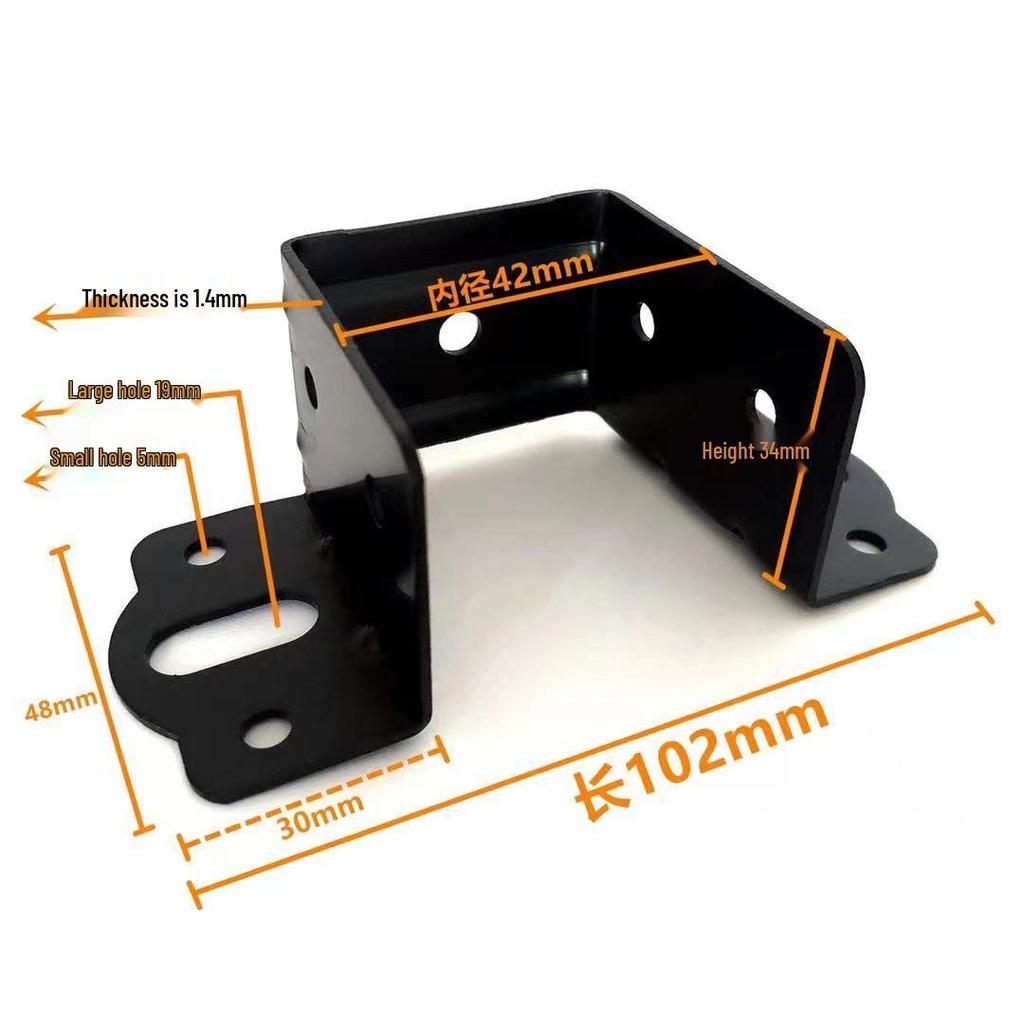 Konzola pantu zábradlí postele ve tvaru U z masivního dřeva s vkládací přezkou