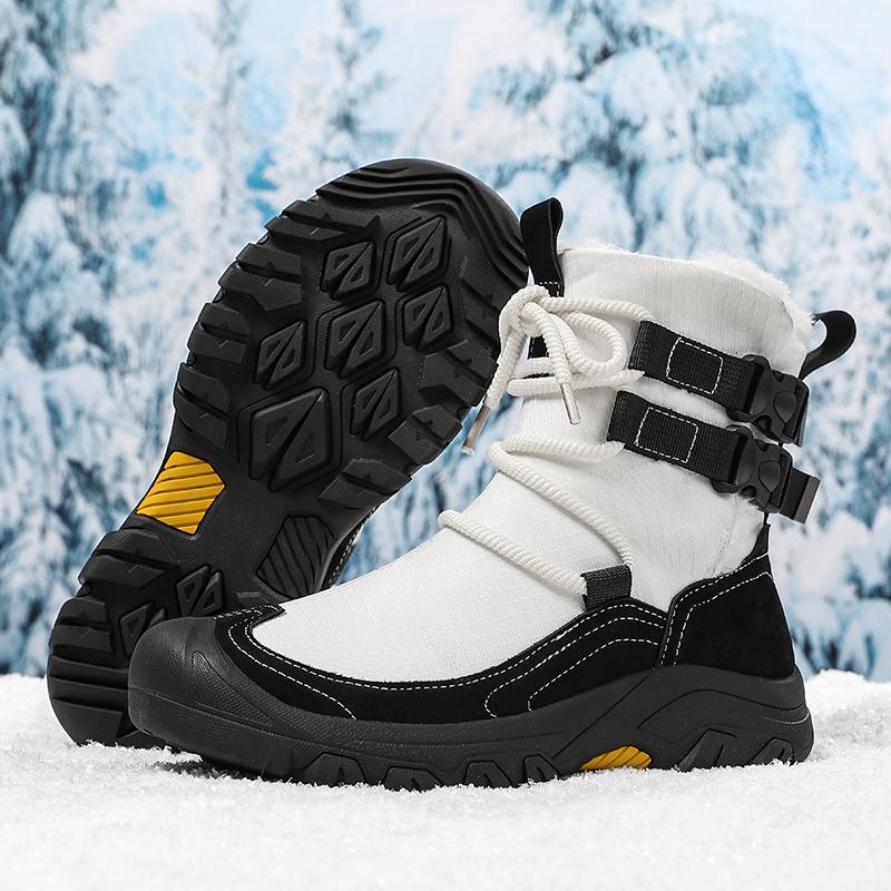 Winter Outdoor Waterproof Men's Snow Boots Russian Style Ankle Boots for Men