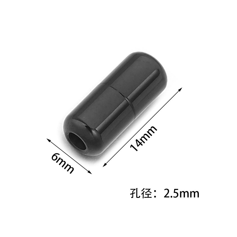 2pcs/lot Stainless Steel End Clasps Capsules Shape Lock Buckle Jewelry Connectors For Leather Bracelet Making DIY Accessories