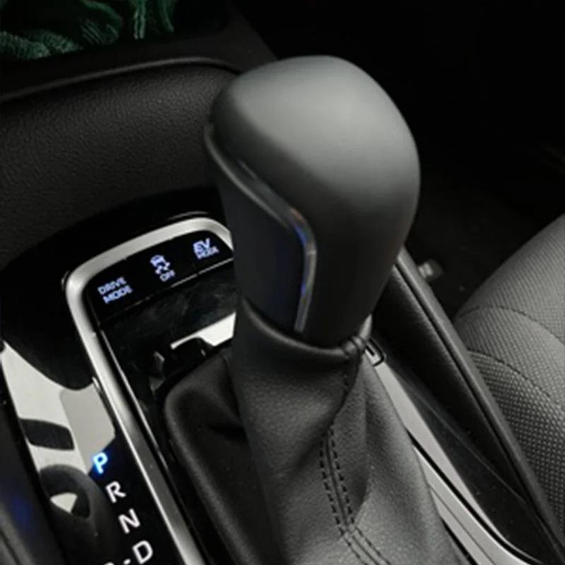 Vehicle Upgrade Car Ization Black Leather Gear Shift Knob Car Gear Shift Knob Accessory Shift Lever Modern Black Finish