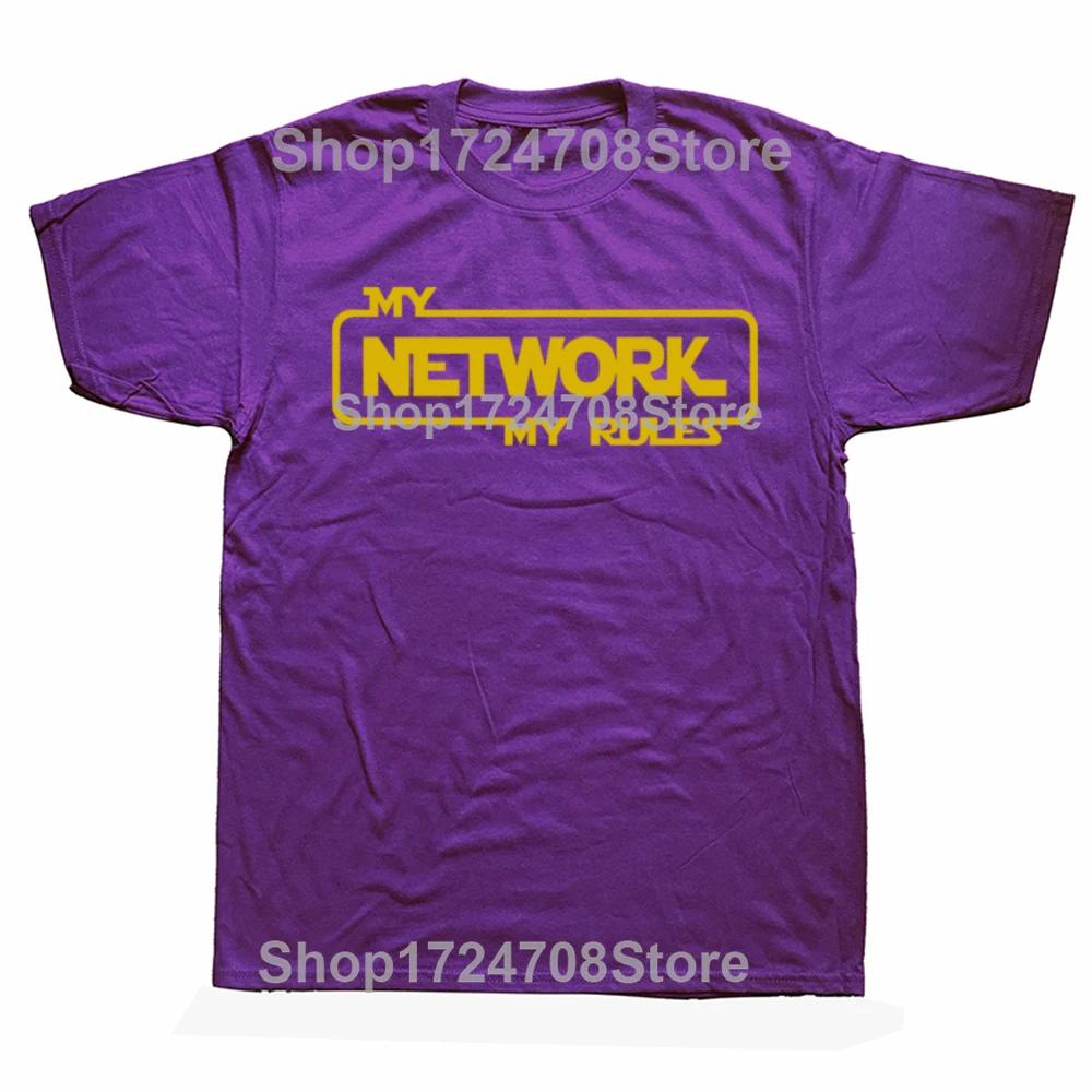 Funny My Network My Rules Graphic T-shirts Men Women Fashion Casual Tshirt 100% Cotton Loose Oversized Network Engineer T Shirt 4XL