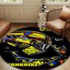 Rider Speeding Through Neon Light Round Mat Home Decor, Chair Rug For livingroom,Bedroom, Doormat Home Decor Birthday Gift Christmas Gifts
