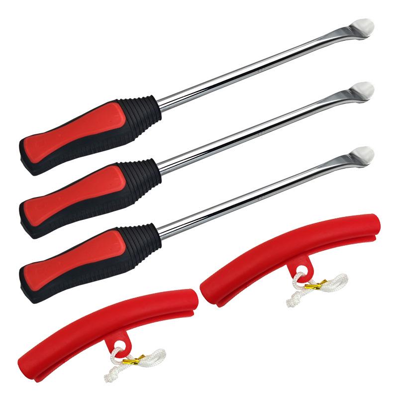 Motorcycle Tire Repair Pry Bar Set with Rim Protectors