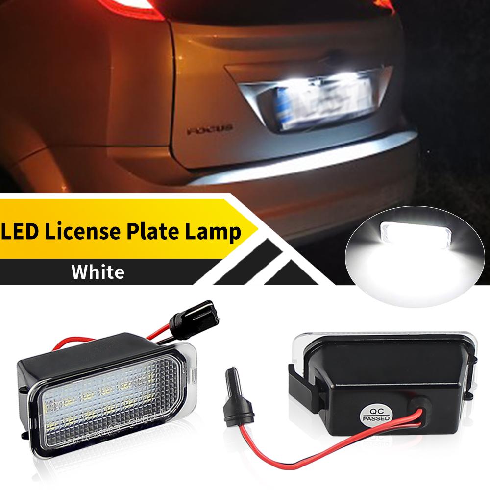2PCS OEM LED License Plate Light Bulbs For Ford Focus MK3 2010-Onwards Fiesta MK6 2008-Onwards Mondeo MK4 2007-2013 BA7 2008-up