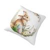 Bunny Easter Eggs Flowers Pillowcase Printing Polyester Cushion Cover Decor Throw Pillow Case Cover Home Zipper ''