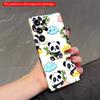 2DFlat Samsung Phone Case Cute Panda & Bamboo Clouds Pattern Phone Case Applicable To Galaxy S23 S24 S25ULTRA S26 A12 A14 A15 A16 A54 A55
