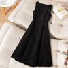 Elegant Mid-Length Woolen Vest Dress - Sleeveless, Slimming, Autumn/Winter Fashion
