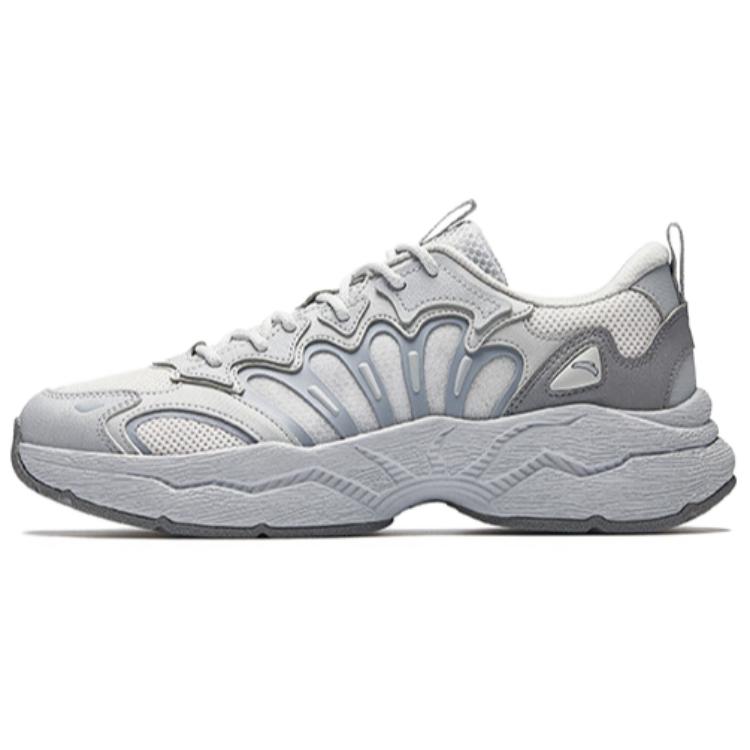 Anta Meteor 3 Comfortable Fashion Shock Absorbing Breathable Low Top Dad Shoes Men Sneakers Gray 112538851-4