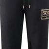 Versace FW23 Solid Color Logo Print Mid-Rise Drawstring Cuffed Casual Pants Men Bottoms Black 75GAAT12-CF06T-G89