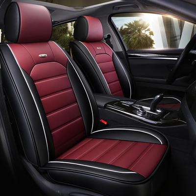 Housse de Siège Avant Universelle 5D en Cuir PU Tapis de Siège Auto Imperméable Protecteur de Siège Auto Respirant