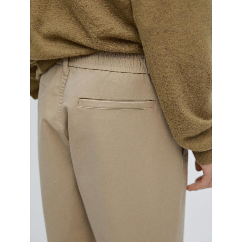 Masimodutti Cotton Blend Jogger Fit Pants