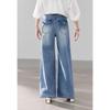 VICTORIA&VERA Women's High-Waisted Wide-Leg Denim Jeans